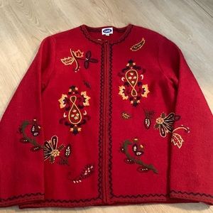 Vintage Cottage Core Tabi Zip Cardigan